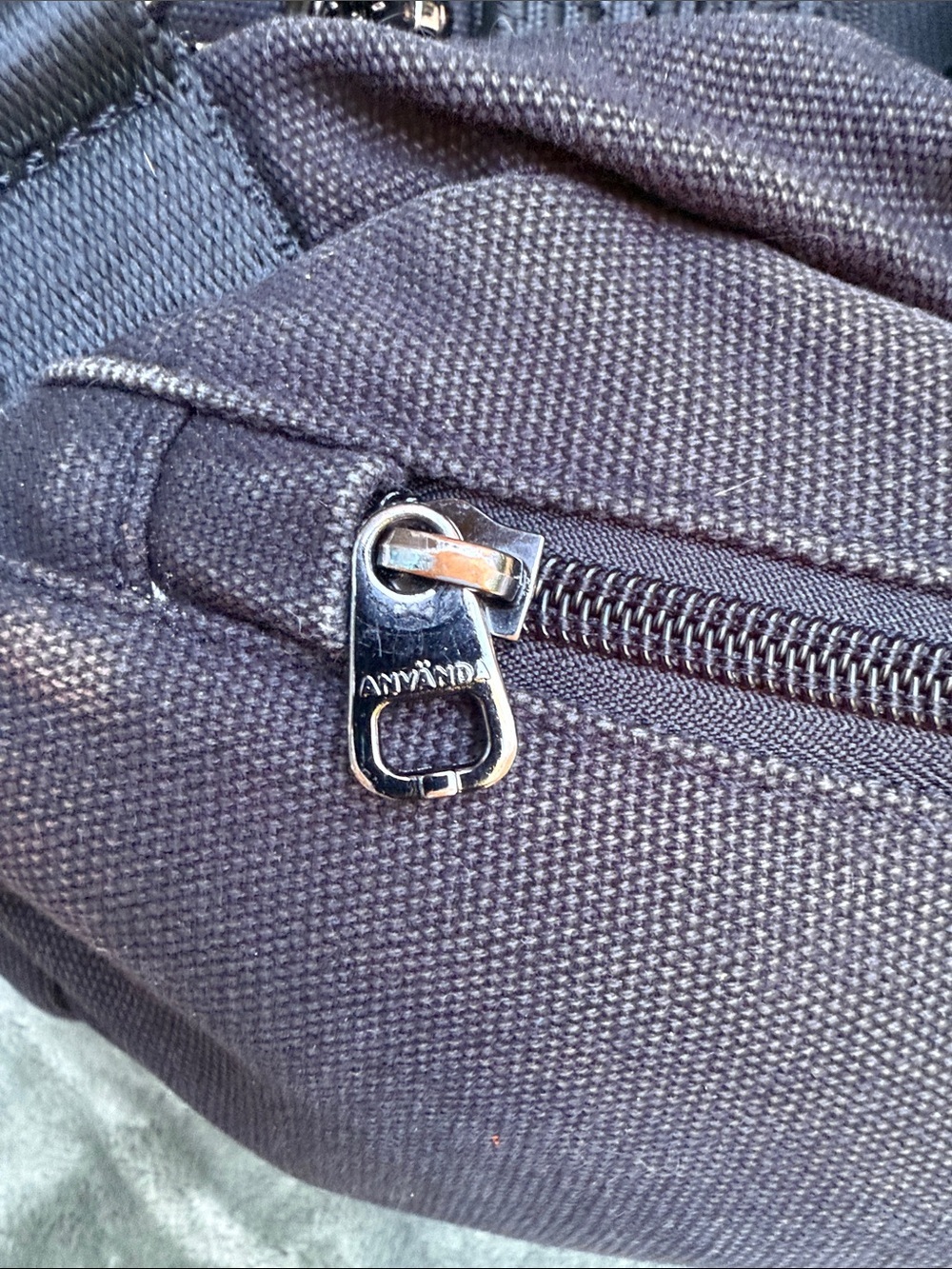 Black Canvas & Leather Messenger Bag - Picture 5 of 11